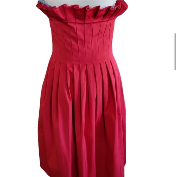 Antonio Melani Red Cocktail Dress size 8 - Picture 5 of 10